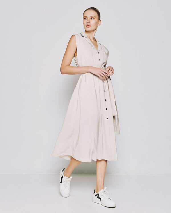 Midi shirt-dress with a collar - Access Fashion - Image 3