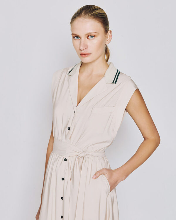 Midi shirt-dress with a collar - Access Fashion - Image 5