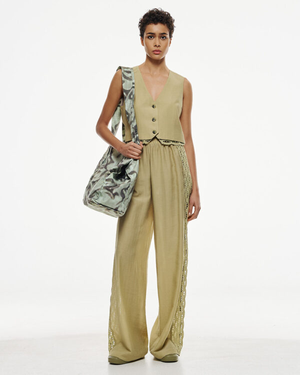Pants with perforated details - Access Fashion - Image 5