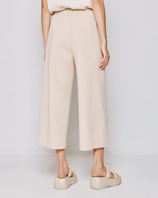 Cropped pants with pleats and elastic waist - Access Fashion - Image 4