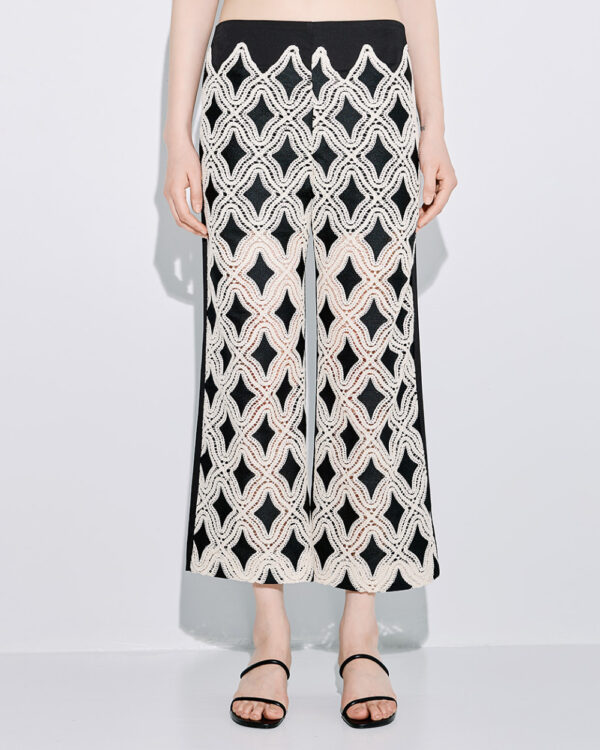 Embroidered cropped pants - Access Fashion - Image 2