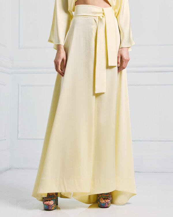 Satin pants with a belt - Access Fashion - Image 3