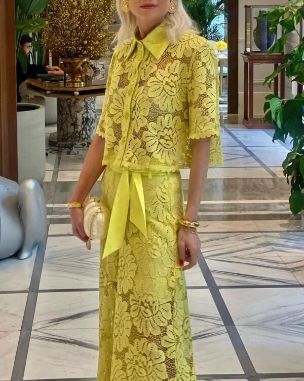 Wide-leg lace pants - Innocent - Image 6