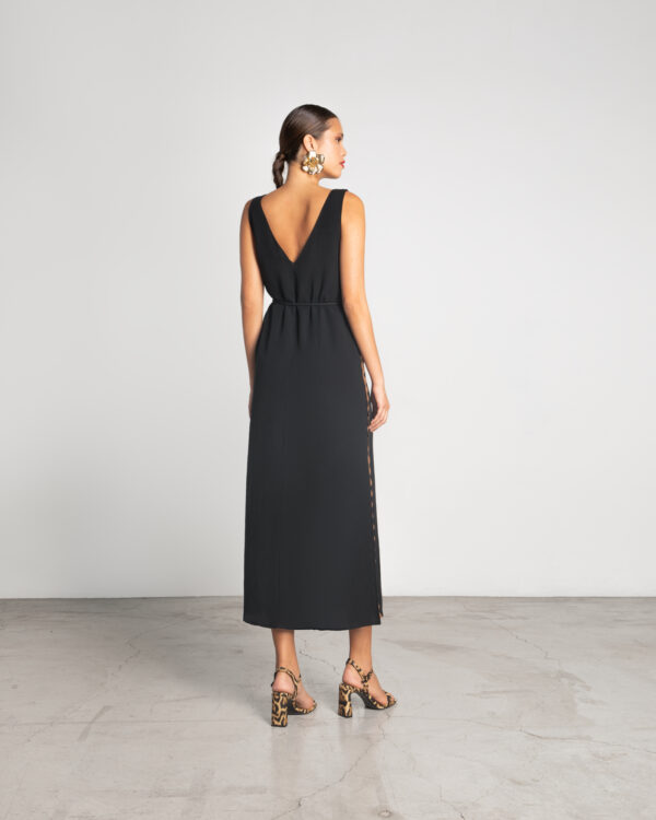 Dress with belt and side slit - Moutaki - Image 3
