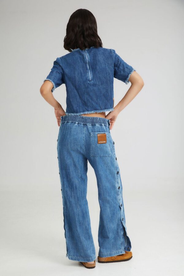 Soft Serve embroidered denim top - 4Tailors - Image 4