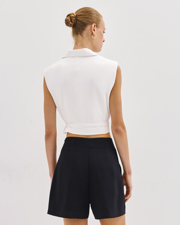 Wrap cropped blazer - Access Fashion - Image 9