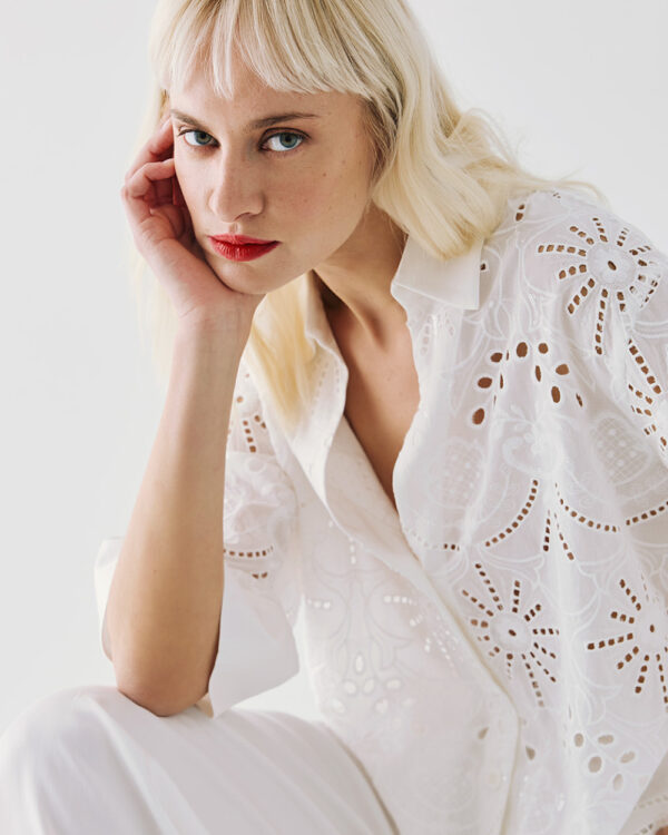 Broderie blouse with sequins – Access Fashion - Image 5
