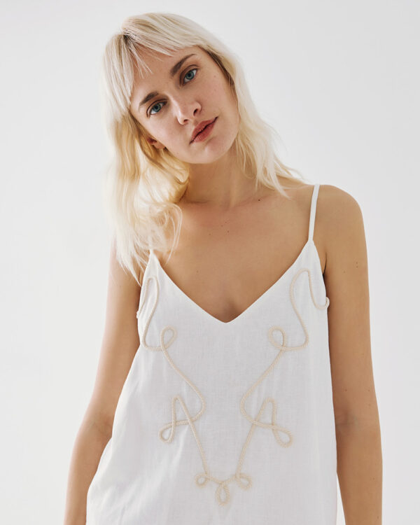 Strappy top with embroidered drawstring design – Access Fashion - Image 3