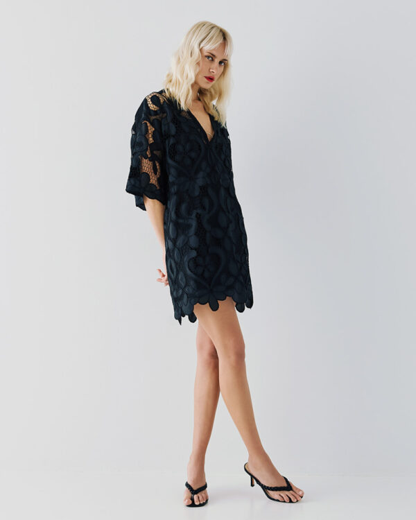 Mini broderie dress with V-neckline – Access Fashion - Image 3