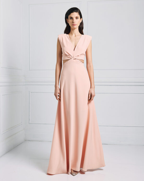 Dress with cut-out waist and rhinestones -  Access Fashion - Image 3