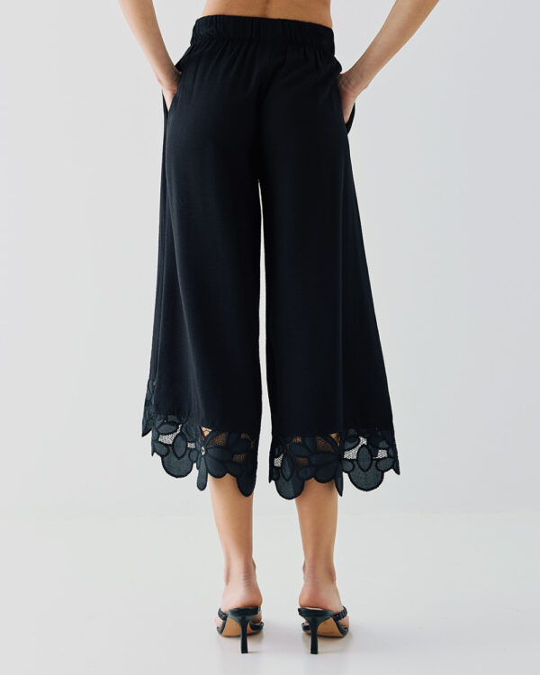 Lace trim cropped pants – Access Fashion - Image 4