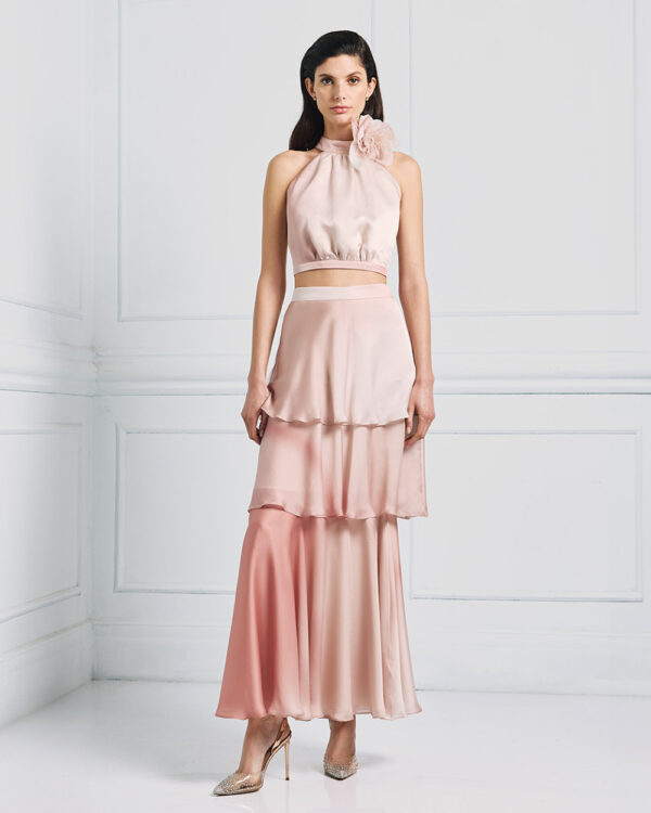 Gradient-printed skirt with ruffles - Access Fashion - Image 3