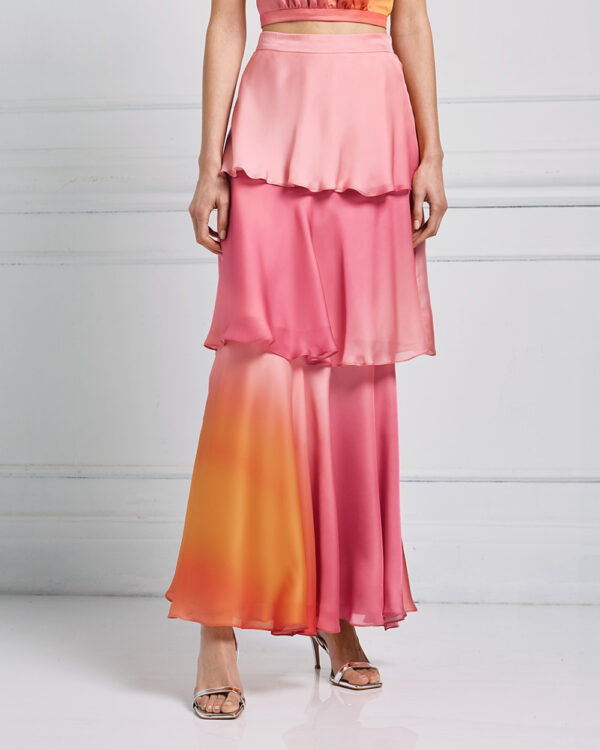 Gradient-printed skirt with ruffles - Access Fashion - Image 6