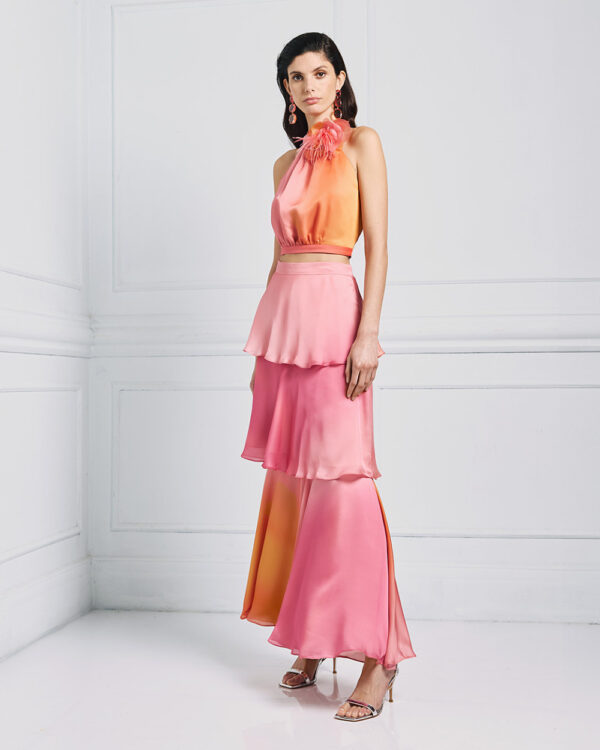 Gradient-printed skirt with ruffles - Access Fashion - Image 7