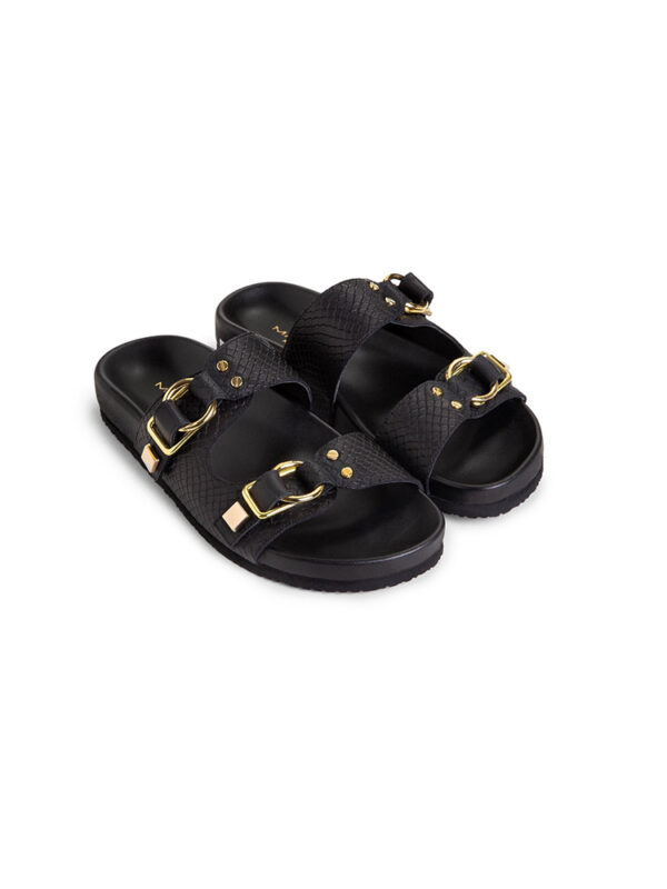 Fussbett snake-print leather flats – Makris - Image 2