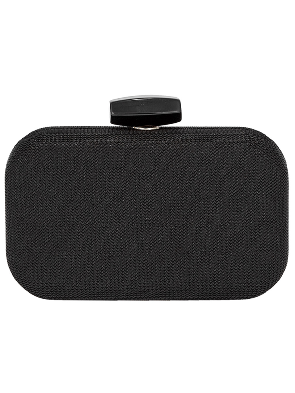 Metallic mat clutch bag