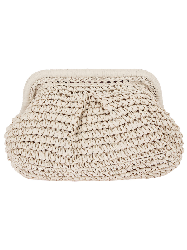 Handmade rattan clutch bag