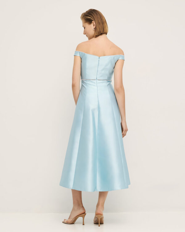 Off-shoulder midi dress with rhinestone details – Access Fashion - Image 8