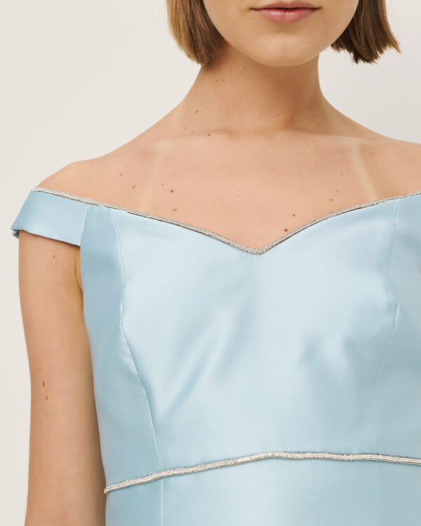 Off-shoulder midi dress with rhinestone details – Access Fashion - Image 9