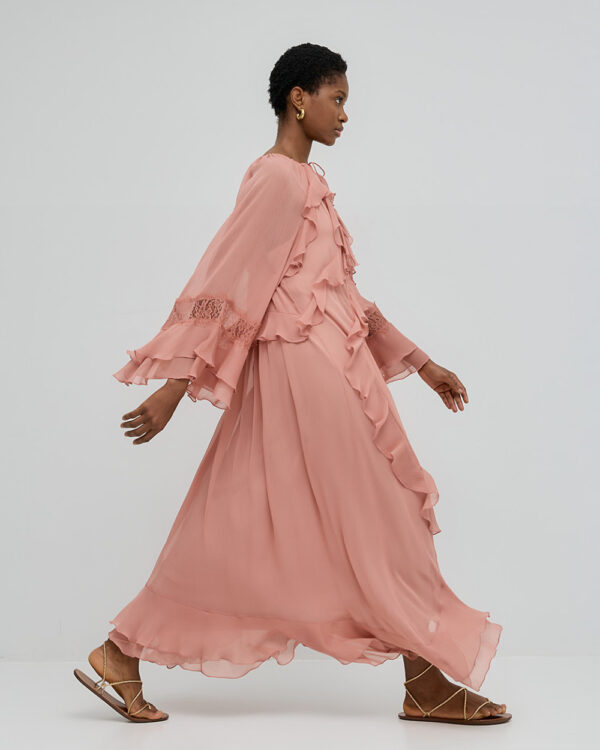 Maxi dress with ruffles- Access Fashion - Image 3
