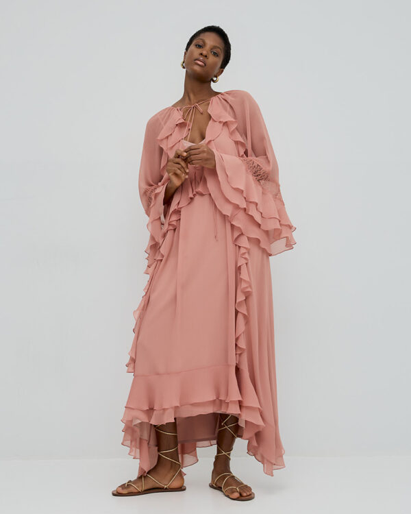 Maxi dress with ruffles- Access Fashion - Image 4