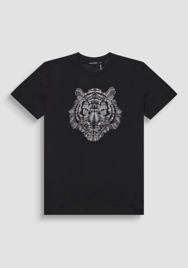 Cotton t-shirt with tiger - Antony Morato - Image 4