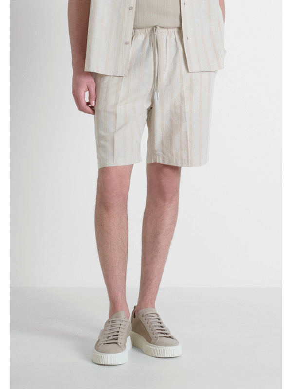 Linen striped shorts - Antony Morato