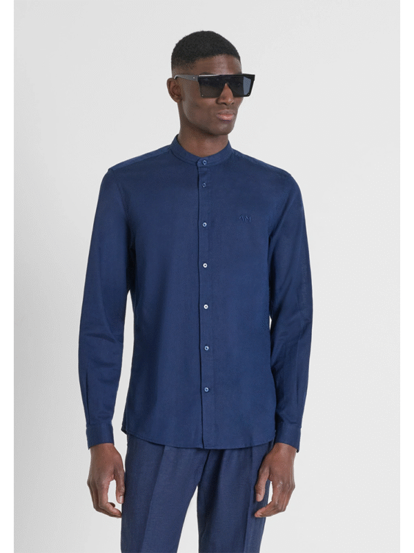 Slim fit cotton linen shirt - Antony Morato