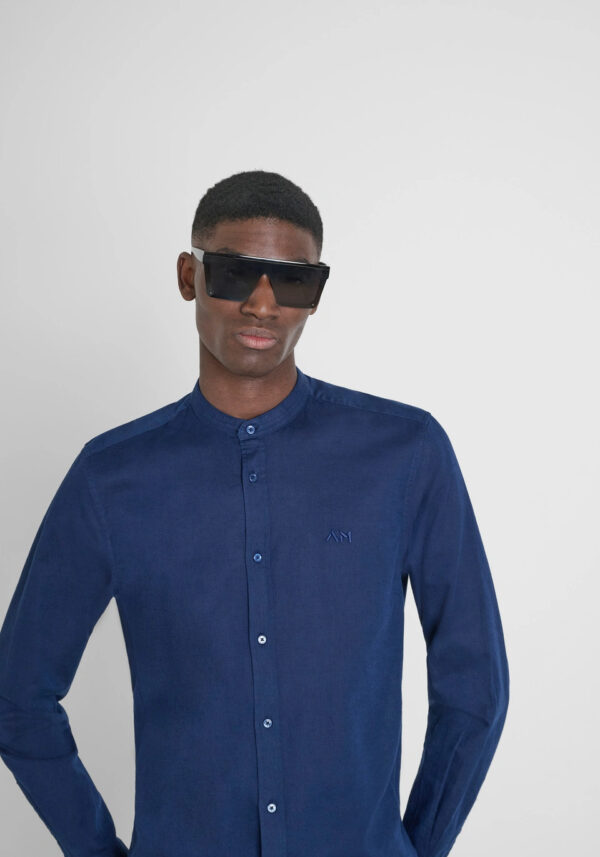 Slim fit cotton linen shirt - Antony Morato - Image 3