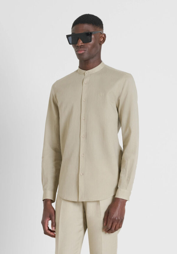 Slim fit cotton linen shirt - Antony Morato - Image 13