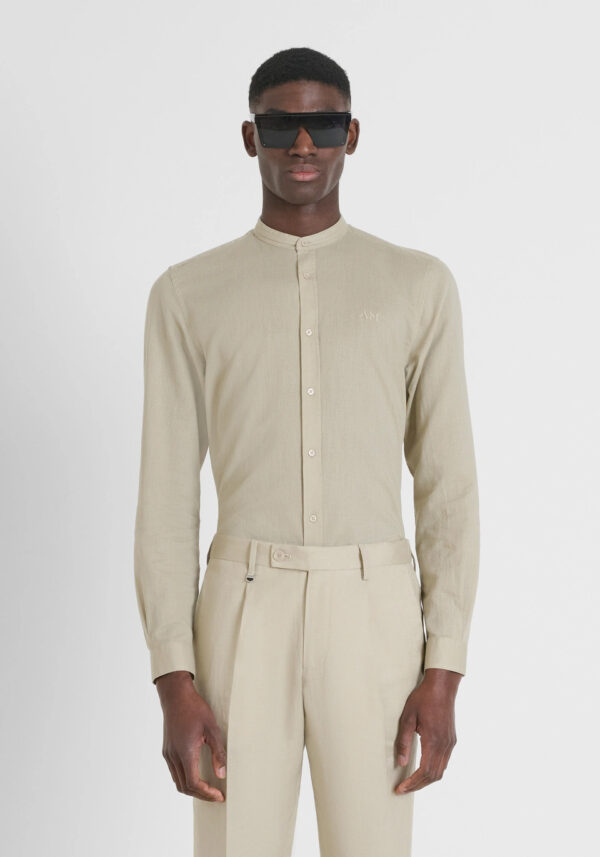 Slim fit cotton linen shirt - Antony Morato - Image 16