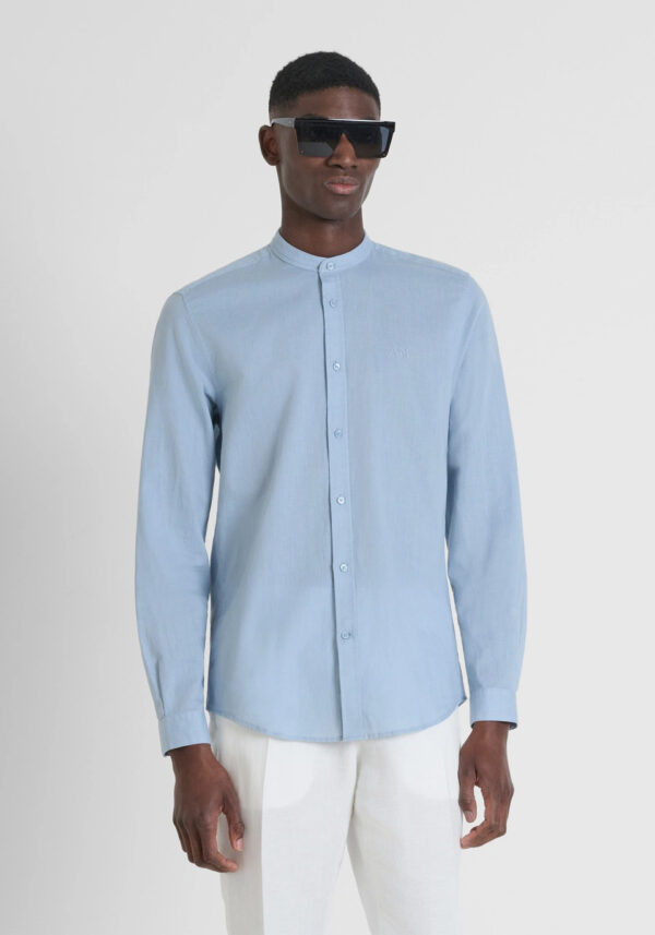 Slim fit cotton linen shirt - Antony Morato - Image 17