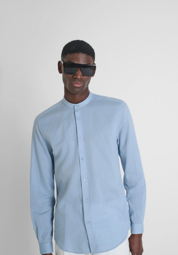 Slim fit cotton linen shirt - Antony Morato - Image 19