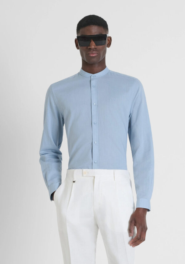 Slim fit cotton linen shirt - Antony Morato - Image 20