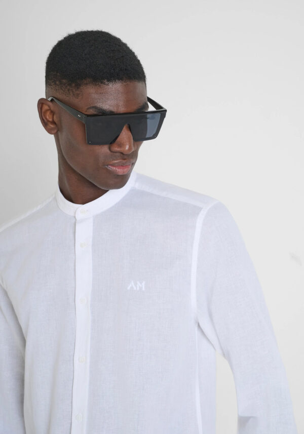 Slim fit cotton linen shirt - Antony Morato - Image 11