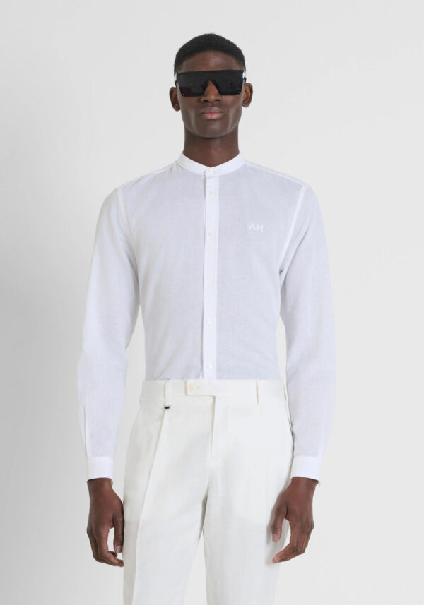 Slim fit cotton linen shirt - Antony Morato - Image 12