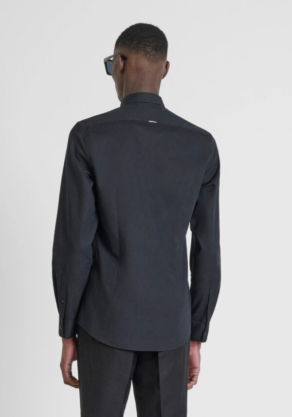 Slim fit cotton linen shirt - Antony Morato - Image 2