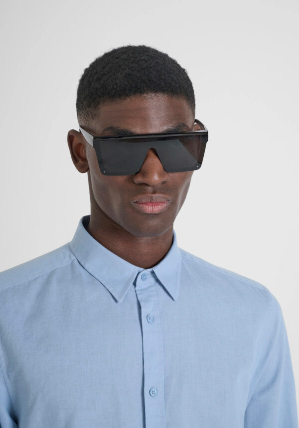 Slim fit cotton linen shirt - Antony Morato - Image 7
