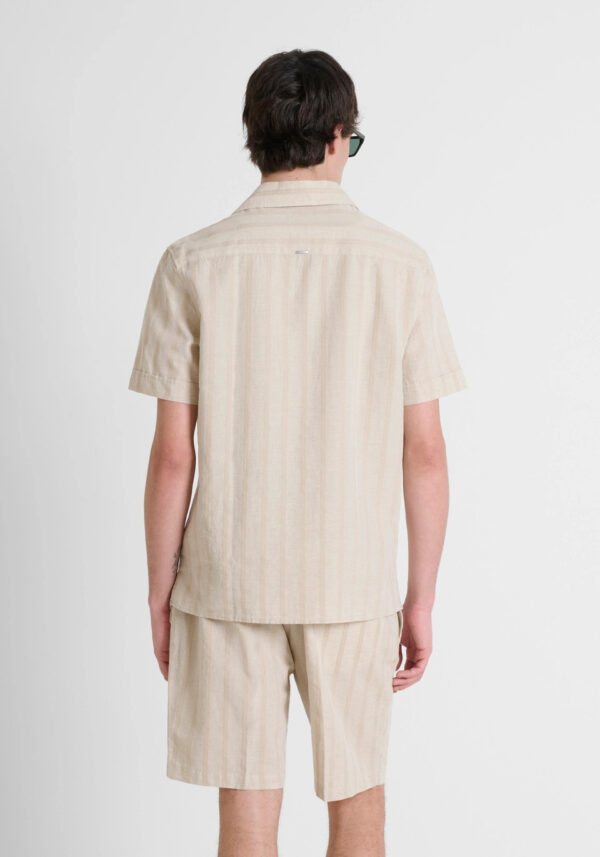 Short sleeve striped linen shirt - Antony Morato - Image 3
