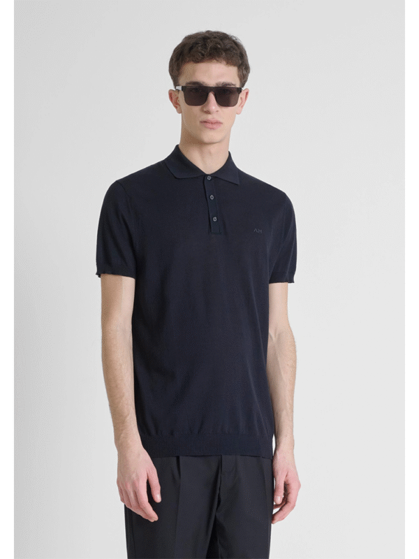 Knitted sweater with collar neckline - Antony Morato