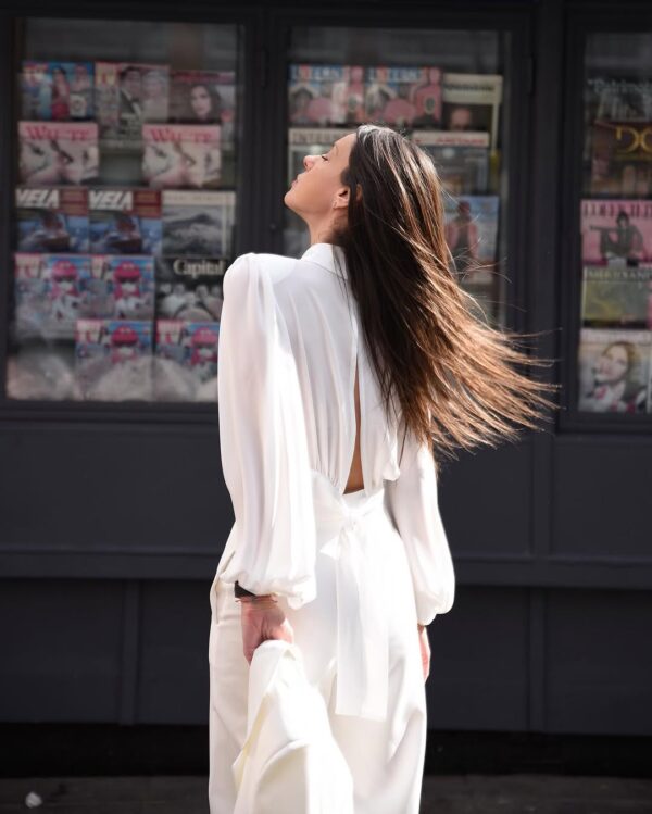 Cropped shirt with long puffed sleeves - Innocent - Image 3