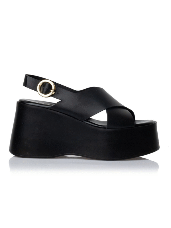 Leather wedge sandals - Sante Shoes