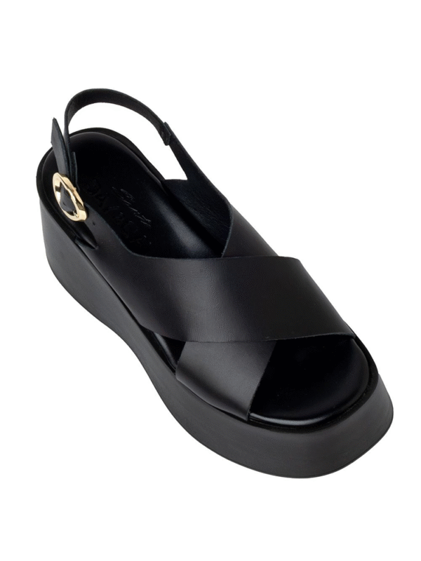 Leather wedge sandals - Sante Shoes - Image 2