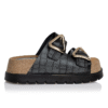 Cork-effect wedge leather flats - Sante Shoes