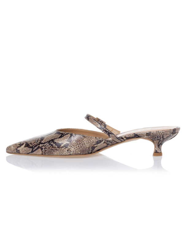 Snake low-heeled mules - Sante mules - Image 4