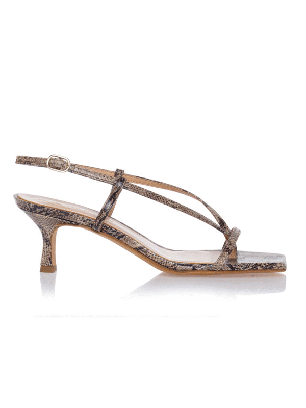 Low-heeled snake sandals - Sante Shoes
