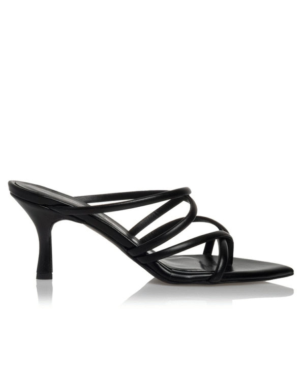 Slim, low-heeled shiny mules - Sante Shoes