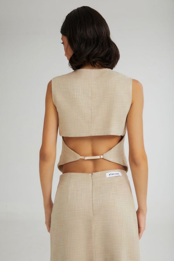 Luisa vest with open back - 4Tailors - Image 3
