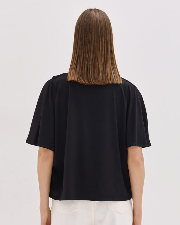 Satin blouse with a v-neckline - Access Fashion - Image 6