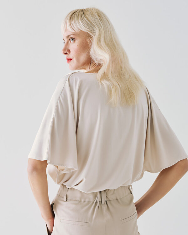 Satin blouse with a v-neckline - Access Fashion - Image 3